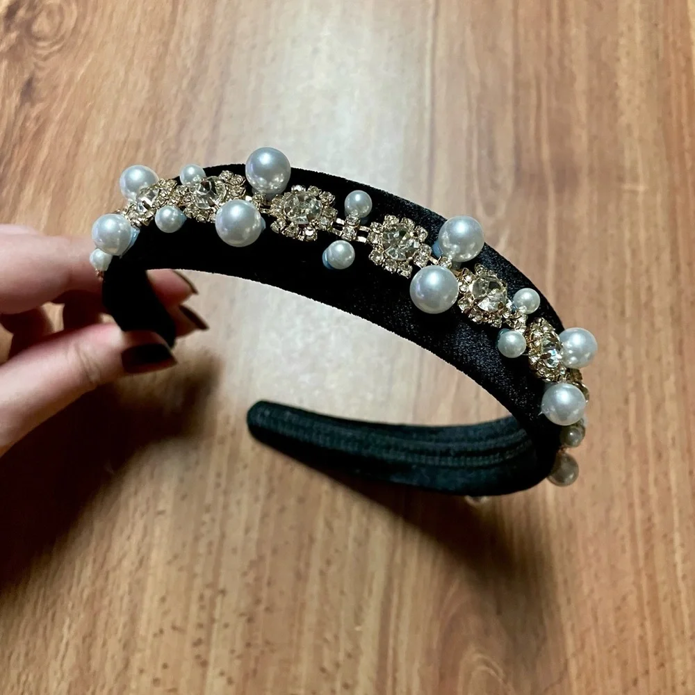 Pearl Rhinestone Headband